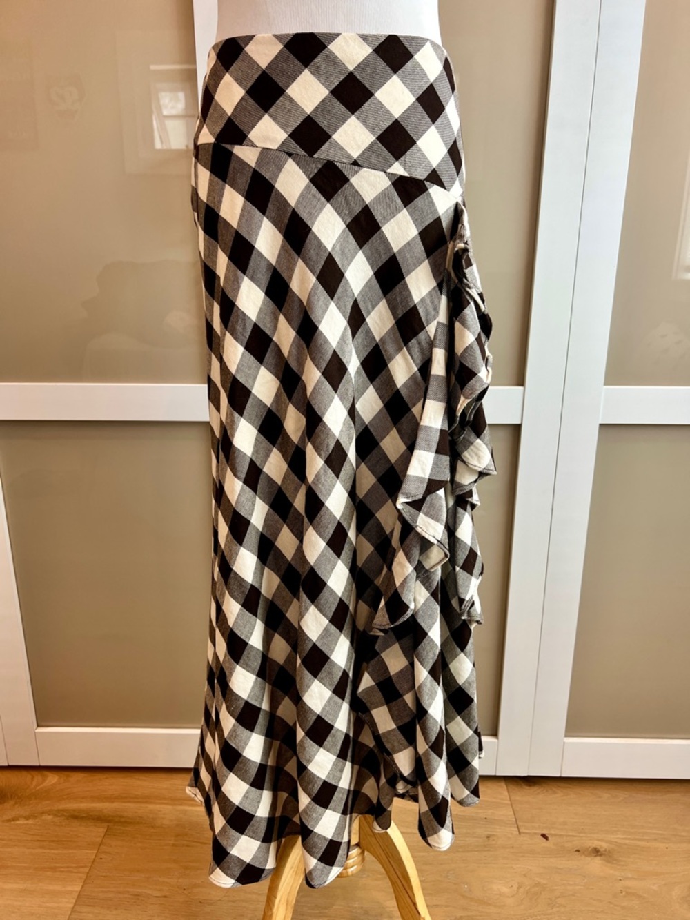 Vintage Petite Y2K Gingham pattern Maxi skirt by Ralph Lauren
